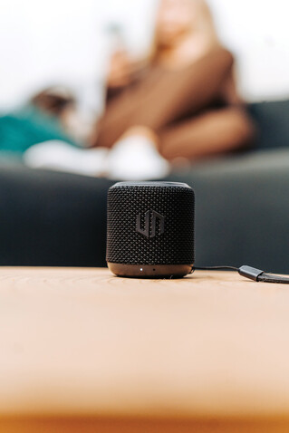 Urban Vitamin Oceanside 3W-Speaker aus RCS rec. Kunststoff schwarz bedrucken, Art.-Nr. P331.5701