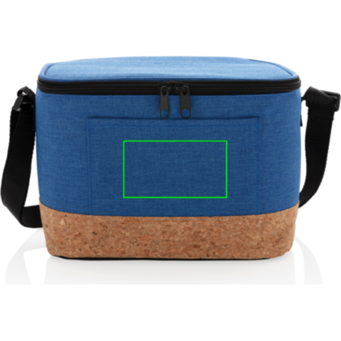 Two-Tone Kühltasche mit Korkdetails blau bedrucken, Art.-Nr. P422.265