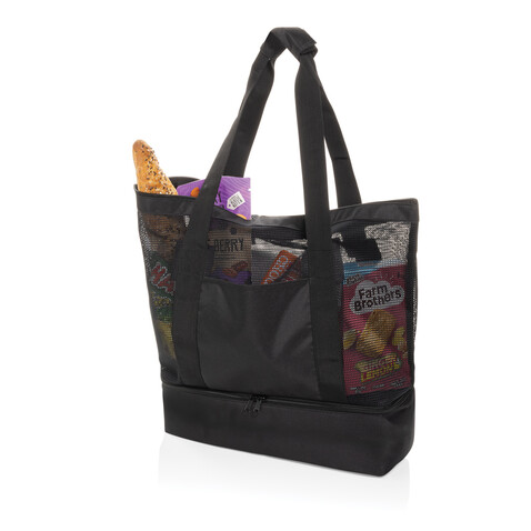 Iqlo Aware™ RPET 2-in-1 Kühltasche schwarz bedrucken, Art.-Nr. P422.4901