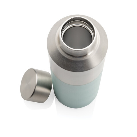 Fluid Flasche aus RCS-zertifiziert recyceltem Stahl, 600ml grün bedrucken, Art.-Nr. P437.0717