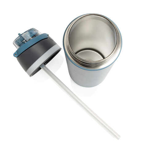 Omni Sip verschließbare Flasche aus RCS-reSteel, 720ml blau bedrucken, Art.-Nr. P437.0805
