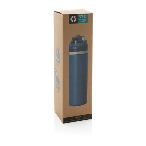 Omni Sip verschließbare Flasche aus RCS-reSteel, 720ml blau bedrucken, Art.-Nr. P437.0805
