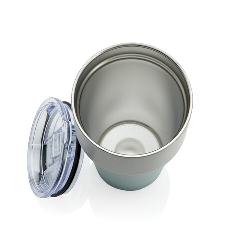 Fluid Becher aus RCS-zertifiziert recyceltem Stahl, 500ml grün bedrucken, Art.-Nr. P437.1317