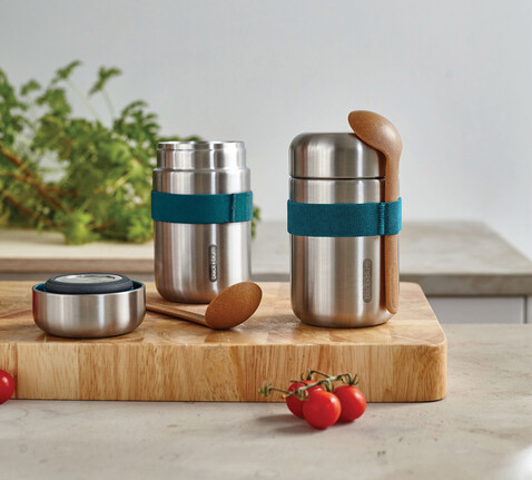 Black+Blum Food Flask 400ml turkis bedrucken, Art.-Nr. P439.0533