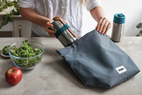 Black+Blum Lunch Bag silber bedrucken, Art.-Nr. P439.0602