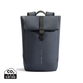 Urban wasserabweisender Flap-Top Rucksack navy blau, schwarz bedrucken, Art.-Nr. P706.2625 Urban wasserabweisender Flap-Top Rucksack navy blau, schwarz bedrucken, Art.-Nr. P706.2625