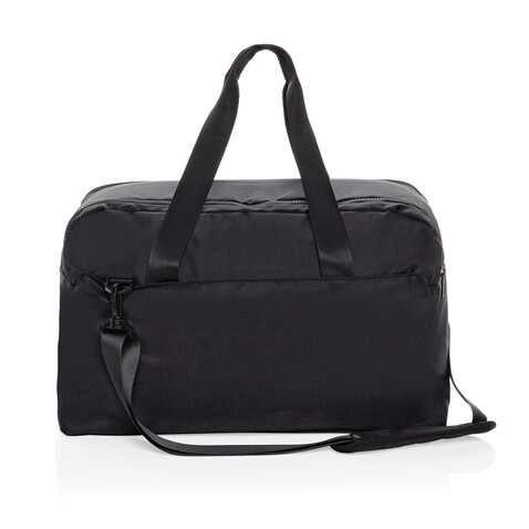 Swiss Peak Aware™ RPET 15,6&quot; Laptop-Wochenendtasche schwarz bedrucken, Art.-Nr. P707.2701