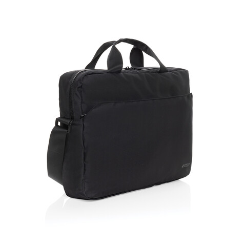 Swiss Peak Aware™ RPET Essential 15.6&quot; Laptop Tasche schwarz bedrucken, Art.-Nr. P732.2301