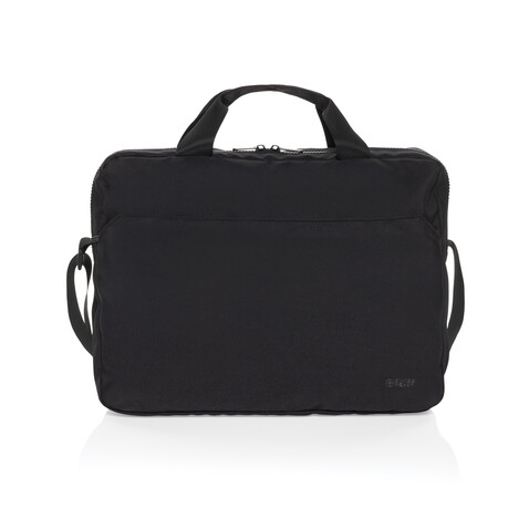 Swiss Peak Aware™ RPET Essential 15.6&quot; Laptop Tasche schwarz bedrucken, Art.-Nr. P732.2301