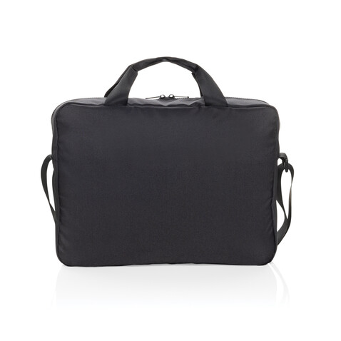 Swiss Peak Aware™ RPET Essential 15.6&quot; Laptop Tasche schwarz bedrucken, Art.-Nr. P732.2301