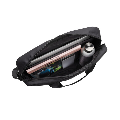 Swiss Peak Aware™ RPET Essential 15.6&quot; Laptop Tasche schwarz bedrucken, Art.-Nr. P732.2301