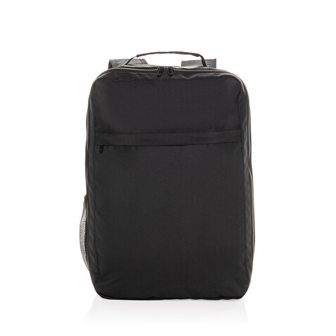 Swiss Peak Aware™ RPET Essential 15.6&quot; Laptop-Rucksack schwarz bedrucken, Art.-Nr. P763.4301