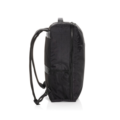 Swiss Peak Aware™ RPET Essential 15.6&quot; Laptop-Rucksack schwarz bedrucken, Art.-Nr. P763.4301