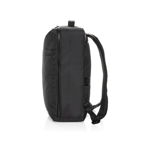 Swiss Peak Aware™ RPET Essential 15.6&quot; Laptop-Rucksack schwarz bedrucken, Art.-Nr. P763.4301