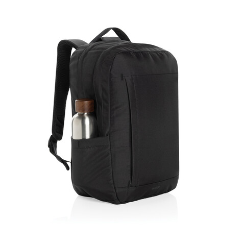 Swiss Peak Aware™ Edin 100% RPET 15,6&quot; Laptop Rucksack schwarz bedrucken, Art.-Nr. P763.4801