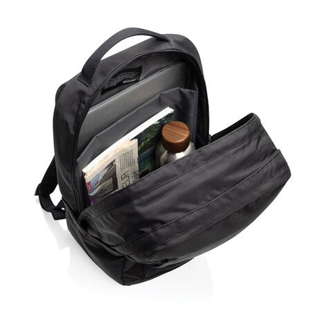 Swiss Peak Aware™ Edin 100% RPET 15,6&quot; Laptop Rucksack schwarz bedrucken, Art.-Nr. P763.4801