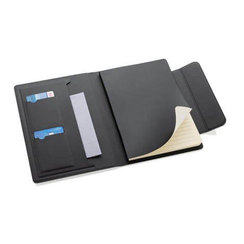 Stuart Magnet-Portfolio A5 aus RCS-zertifiziertem rPU schwarz bedrucken, Art.-Nr. P774.6301