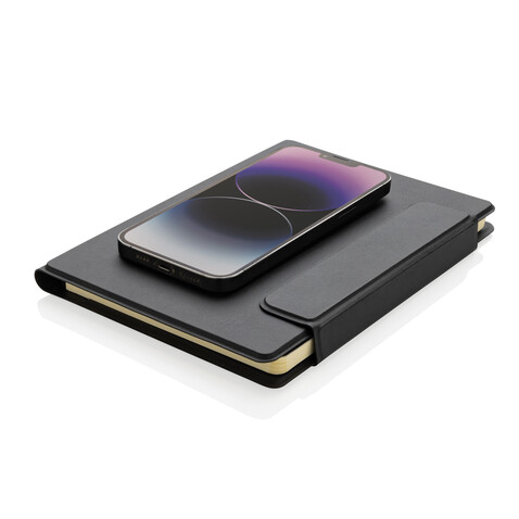 Stuart Magnet-Portfolio A5 aus RCS-zertifiziertem rPU schwarz bedrucken, Art.-Nr. P774.6301