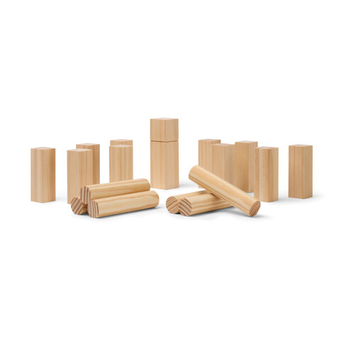 VINGA Kubb Mini Spiel braun bedrucken, Art.-Nr. V4532309