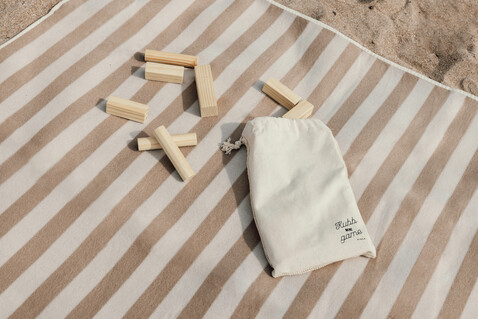 VINGA Kubb Mini Spiel braun bedrucken, Art.-Nr. V4532309