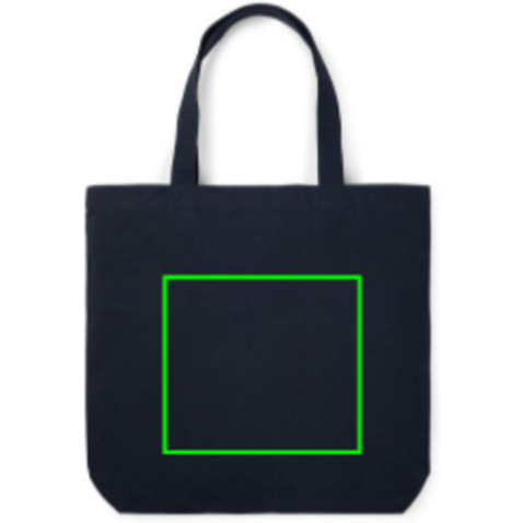 VINGA Hilo AWARE™ Tragetasche aus recyceltem Canvas navy blau bedrucken, Art.-Nr. V762025