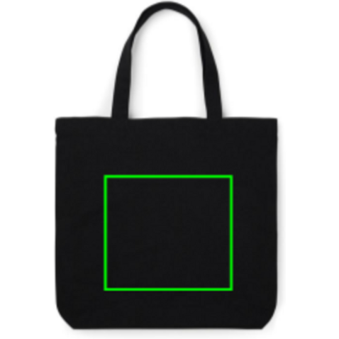 VINGA Hilo AWARE™ Tragetasche aus recyceltem Canvas schwarz bedrucken, Art.-Nr. V762021