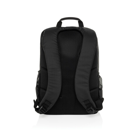 Lima Aware™ RPET wasserabweisender 15,6&quot; Laptop-Rucksack schwarz bedrucken, Art.-Nr. P763.4401