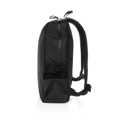 Lima Aware™ RPET wasserabweisender 15,6&quot; Laptop-Rucksack schwarz bedrucken, Art.-Nr. P763.4401