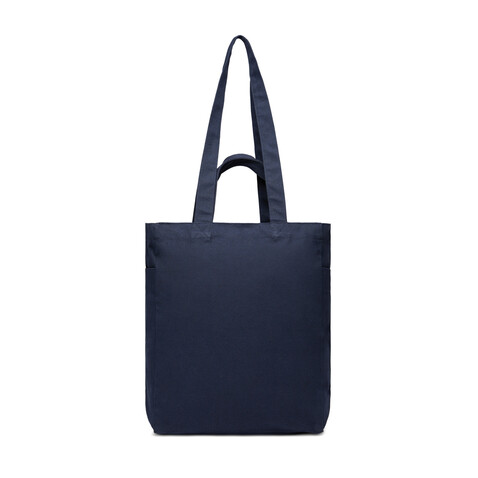 VINGA Hilo AWARE™ Tasche mit Reißverschluss aus rec. Canvas navy blau bedrucken, Art.-Nr. V7620525