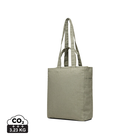 VINGA Hilo AWARE™ Tasche mit Reißverschluss aus rec. Canvas grün bedrucken, Art.-Nr. V7620507 VINGA Hilo AWARE™ Tasche mit Reißverschluss aus rec. Canvas grün bedrucken, Art.-Nr. V7620507