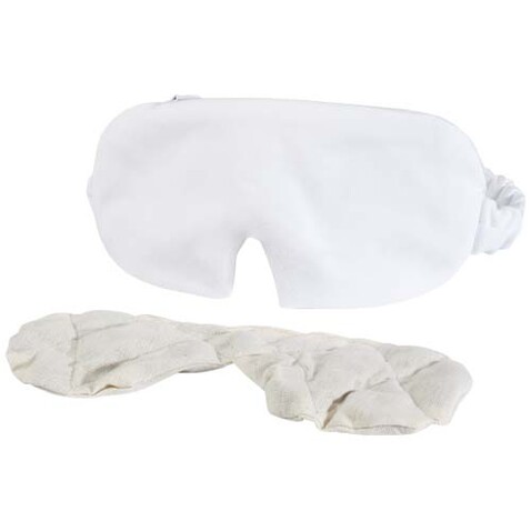 Luna Sublimation Augenmaske mit Lavendelfüllung, weiss bedrucken, Art.-Nr. 1PL06601