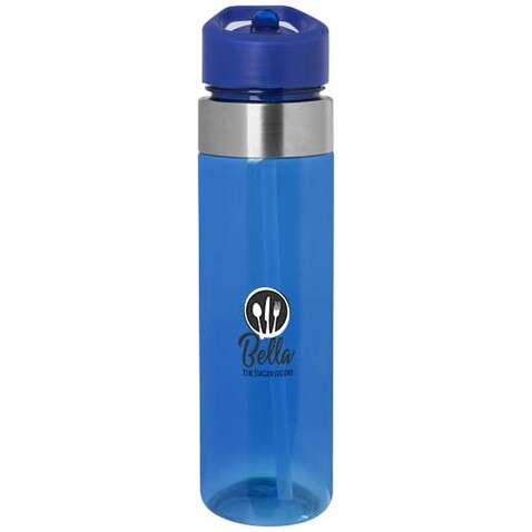 Dylan 650 ml Tritan Flasche mit Ausgussdeckel, blau bedrucken, Art.-Nr. 10082452