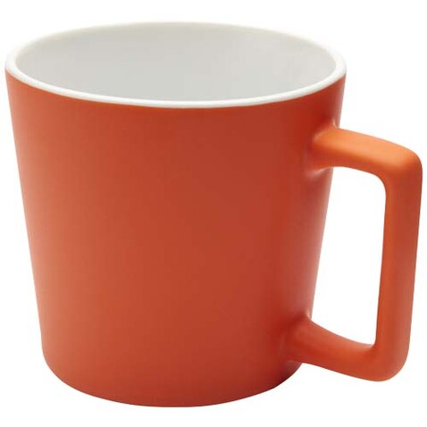 Cali 370 ml Keramiktasse mit matter Oberfläche, orange bedrucken, Art.-Nr. 10090031