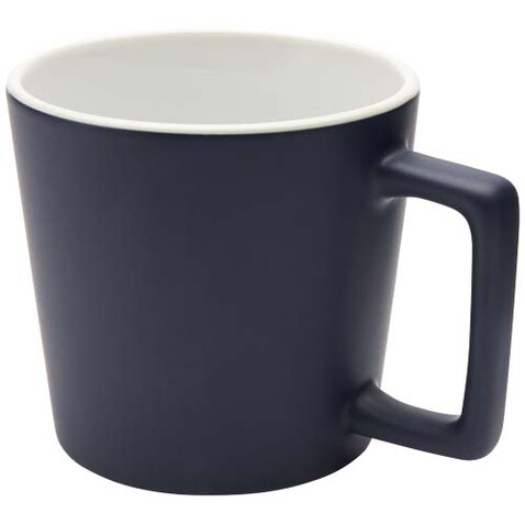 Cali 370 ml Keramiktasse mit matter Oberfläche, Navy Blue bedrucken, Art.-Nr. 10090055