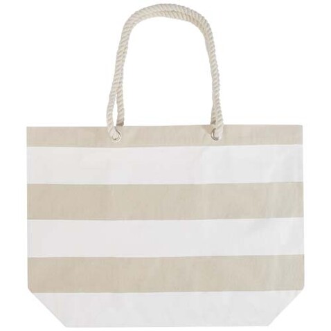 Florida 270 g/m² Strandtragetasche aus recyceltem GRS-Material, natur, weiss bedrucken, Art.-Nr. 12074401