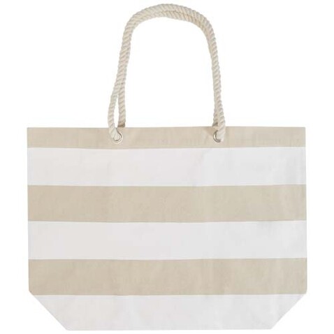 Florida 270 g/m² Strandtragetasche aus recyceltem GRS-Material, natur, weiss bedrucken, Art.-Nr. 12074401