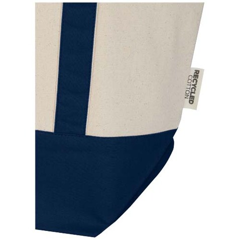 Sam 320 g/m² Tragetasche aus GRS recycelter Baumwolle, navy, natur bedrucken, Art.-Nr. 12074955