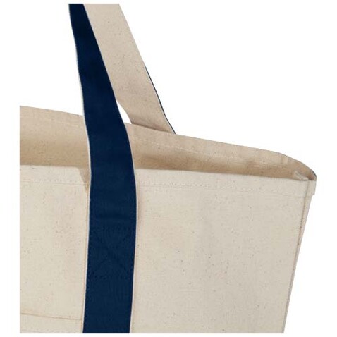 Sam 320 g/m² Tragetasche aus GRS recycelter Baumwolle, navy, natur bedrucken, Art.-Nr. 12074955