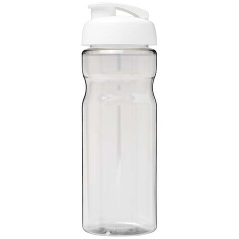 H2O Active® Eco Base 650 ml Sportflasche mit Klappdeckel, transparent, weiss bedrucken, Art.-Nr. 21009792