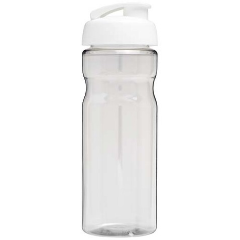 H2O Active® Eco Base 650 ml Sportflasche mit Klappdeckel, transparent, weiss bedrucken, Art.-Nr. 21009792