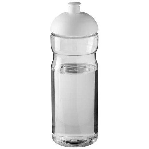 H2O Active® Eco Base 650 ml Sportflasche mit Stülpdeckel, transparent, weiss bedrucken, Art.-Nr. 21009892