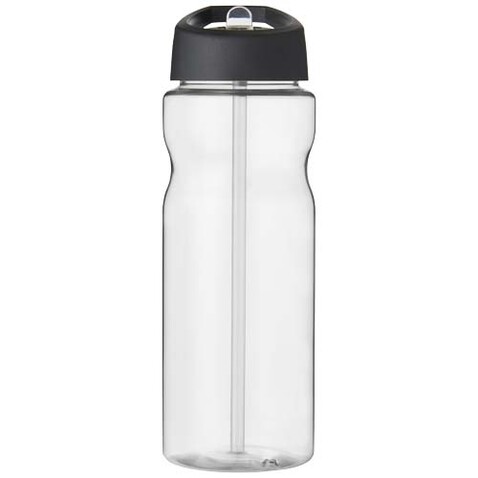 H2O Active® Eco Base 650 ml Sportflasche mit Ausgussdeckel, transparent, schwarz bedrucken, Art.-Nr. 21009991