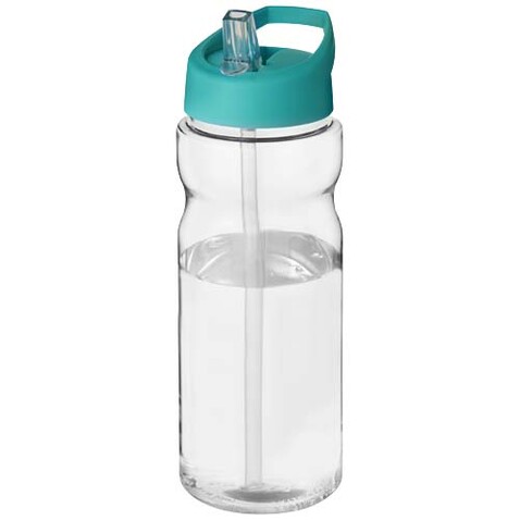 H2O Active® Eco Base 650 ml Sportflasche mit Ausgussdeckel, transparent, aquablau bedrucken, Art.-Nr. 21009995