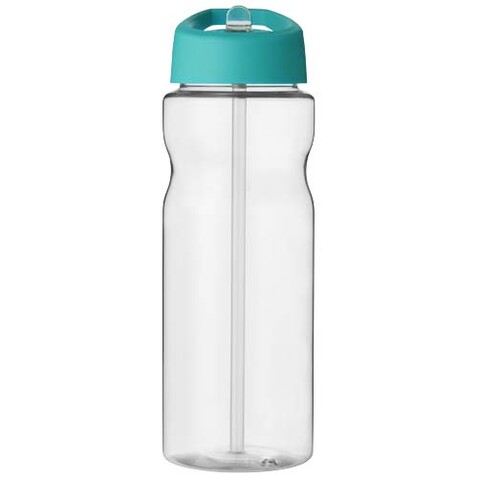 H2O Active® Eco Base 650 ml Sportflasche mit Ausgussdeckel, transparent, aquablau bedrucken, Art.-Nr. 21009995