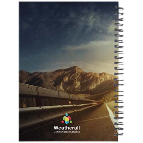 Desk-Mate® A5 Hardcover Tagebuch, undatiert, weiss, schwarz bedrucken, Art.-Nr. 21023002