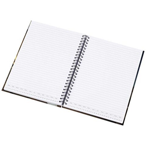Desk-Mate® A5 Hardcover Tagebuch, undatiert, weiss, schwarz bedrucken, Art.-Nr. 21023002