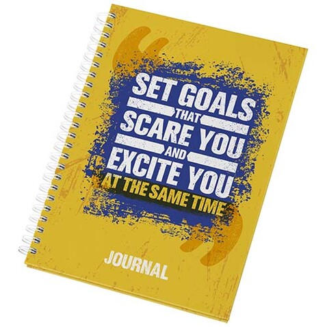 Desk-Mate® A5 Hardcover Journal, weiss bedrucken, Art.-Nr. 21023101