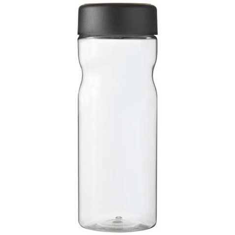 H2O Active® Eco Base 650 ml Sportflasche mit Drehdeckel, transparent, schwarz bedrucken, Art.-Nr. 21043591