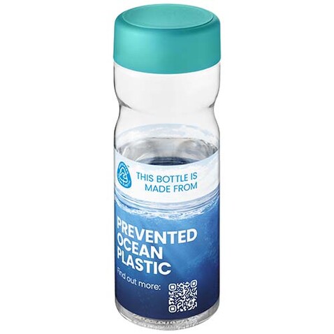 H2O Active® Eco Base 650 ml Sportflasche mit Drehdeckel, transparent, aquablau bedrucken, Art.-Nr. 21043595 H2O Active® Eco Base 650 ml Sportflasche mit Drehdeckel, transparent, aquablau bedrucken, Art.-Nr. 21043595
