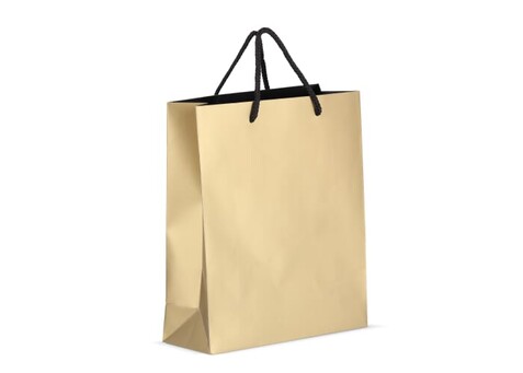 FSC Papier Geschenktasche 24 x 10 x 30cm 200g/m² - Gold bedrucken, Art.-Nr. LT91516-N0006